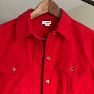 L.L. Bean Women’s Vibrant Red Flannel Shirt